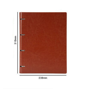 Tomoe río cuaderno de papel cuaderno tapa dura Lino diario cuaderno regalos promocionales Borde de color negro A4 rejilla de papel en espiral - Product Image 4