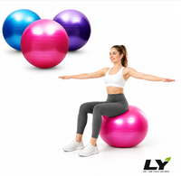 Ballon de yoga anti-éclatement épaissi 45-85 cm, ballon d'exercice et de stabilité avec pompe, 12 couleurs, pour fitness, yoga, accouchement et équilibre