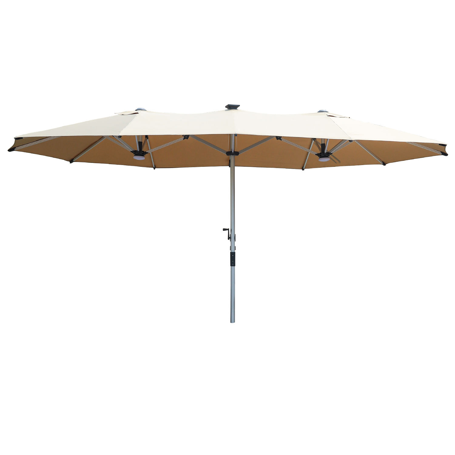 Parapluie à trois têtes avec bande LED