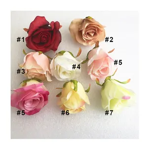 Giga便宜的白布头花6-12厘米粉色玫瑰人造花头