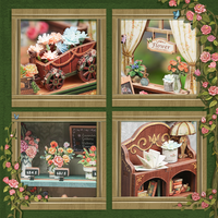 CuteBee 2025 nouveau Design CWGB403 livre Nook jardin maison 3D Puzzle en bois livre en bois Nook Miniature maison artisanat Kits pour adultes