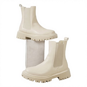 Botines de tacón grueso para mujer, estilo británico, suela gruesa, talla grande, novedad de otoño - Product Image 2