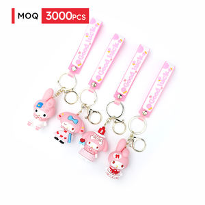Proveedor de oro chino Llavero de personaje de silicona 3D Llavero de PVC 3D Juguete Promocional Pedido a granel Llaveros Mosquetones MOQ <span class=keywords><strong>3000</strong></span> Pcs - Product Image 1