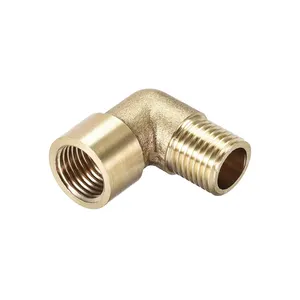Brass 90 Degree Elbow 1/4'' NPT BSPT G Male To Female Street Elbow Fitting