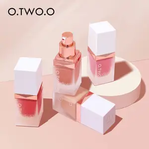 O.TW O.O 오래 지속 안티 물 액체 홍당무 개인 라벨 빛 핑크 레드 컬러 블러셔 여자