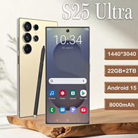 Smartphone S25 Ultra Version Globale 5G 22 Go + 2 To Deca Core Écran HD 6,9 pouces Stylet Intégré Caméra HD 108 MP Android 15