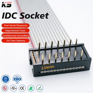 आइडीसी डुबकी प्लग कनेक्टर फ्लैट 2.54 मिमी पिच रिबन केबल महिला और पुरुष 14पिन - Product Image 1