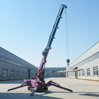 Mini-grue araignée sur chenilles d'occasion avec bras articulé, capacité de levage 2, 3, 5 tonnes, à vendre