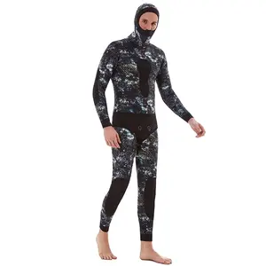 DIVESTAR Cina Pemasok Kustom Menyelam Spearfishing Baju Kualitas Camofluage Neoprene Spearfishing Wetsuit