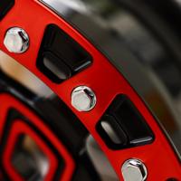 Jantes tout-terrain forgées directionnelles HTOR 17x9 18x9 17x10 18x10 6x135 6x139.7 Beadlock Noir Rouge pour Bronco Everglades FJ Cruiser