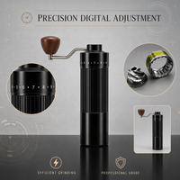Moulin à café manuel de précision OEM ODM avec réglage numérique externe, broyage rapide et efficace, meule professionnelle 6 étoiles, vente en gros