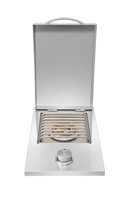 Brûleur latéral intégré professionnel en acier inoxydable pour extérieur avec bouton lumineux LED pour station de barbecue personnalisée