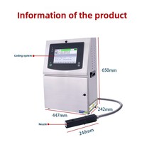 Printer Inkjet Otomatis Industri Kelas Industri Kecepatan Tinggi untuk Karakter Kecil, Kulit, dan Kartu
