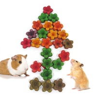 Friandises à mâcher artisanales pour lapins et hamsters, aux fleurs naturelles, parfaites comme gâteaux à l'herbe pour cochons d'Inde