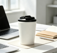 Mug de voyage isotherme 12 oz avec couvercle à bec verseur, en acier inoxydable sous vide, réutilisable pour voiture et bureau