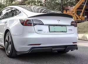 Modelo <span class=keywords><strong>3</strong></span> kit de carrocería estilo ART fibra de carbono parachoques delantero divisor faldones laterales difusor Spoiler para Tesla Modelo <span class=keywords><strong>3</strong></span> 19-22 - Product Image 4