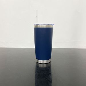 Gobelet isotherme à double paroi en acier inoxydable de 20 oz, coloré, avec logo personnalisé, revêtement poudré, pour personnalisation - Product Image 4