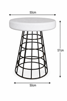 Table basse blanche à finition brute pour petit appartement, salon, table d'appoint de canapé, table à thé centrale, mobilier moderne et simple pour la maison