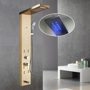 Atmosphère Lumière Piano Lumière PianoThermostatique Pluie Kits de douche Panneaux Ensemble de douche thermostatique Kits de douche Pluie - Product Image 3