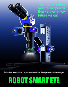 Cơ Khí Robot Thông Minh Mắt 7-45x <span class=keywords><strong>Zoom</strong></span> Trinocular Kính Hiển Vi Với 4Kpro 4K <span class=keywords><strong>HD</strong></span> Máy Ảnh Cho Điện Thoại Di Động PCB Hàn Kính Hiển Vi Công Cụ - Product Image 2