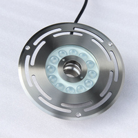 Lumières LED submersibles pour fontaine à jet d'eau RGB étanches IP68 en acier inoxydable, contrôle DMX512, angle de faisceau 10-120°