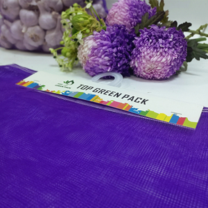 60cm * 100cm 50g <span class=keywords><strong>violet</strong></span> Hdpe Monofilament Leno Mesh sacs pour l'<span class=keywords><strong>ail</strong></span> exporté vers le marché péruvien - Product Image 4
