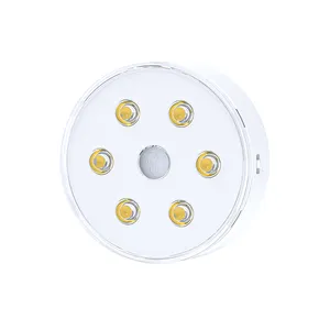 Luzes de armário sem fio para lâmpadas noturnas com sensor de movimento magnético de parede recarregável USB, luzes LED de toque sob o armário
