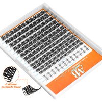 Kit d'extension de cils en segments de cils individuels en velours, 8-16 mm, cils naturels en grappes