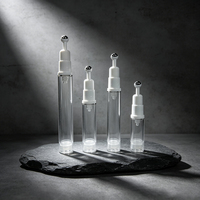 Flacon pompe airless à bille avec logo personnalisé, contenant cosmétique pour sérum et crème contour des yeux, applicateur à bille métallique rechargeable OEM