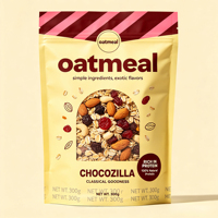 Sachet d'emballage personnalisé pour céréales mélangées, en aluminium, autoportant, avec fermeture éclair, pour céréales de petit-déjeuner