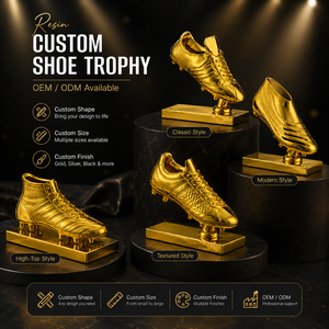 Trophée en résine personnalisé, écologique, poli, gravé au laser, créatif, pour événements sportifs de football - Product Image 1