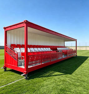 Tribuna Container Prefab Stadium Spectator Stands 63 Seats Covered Stand for Football Filed Portable Bleachers - Product Image 1
