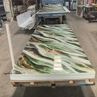 Panneaux muraux modernes en PVC à motif rocheux |   Décoration intérieure pour hôtels et foyers |   Revêtement UV de qualité commerciale pour toutes les saisons