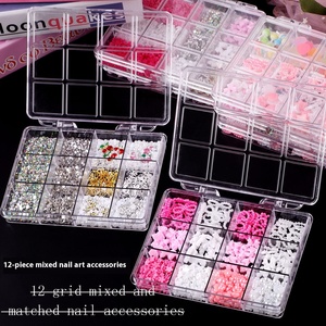 Vente en gros de breloques pour ongles en résine 3D, perles irrégulières, cœur, pentagramme, nœud papillon, ruban, accessoires pour nail art - Product Image 6