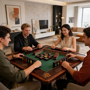 Vente flash : Jeu de Mahjong de <span class=keywords><strong>plage</strong></span>, tuiles de Mahjong portables en bois pour les voyages, cadeau, loisirs en plein air, jeu de sport à domicile, intérieur - Product Image 3