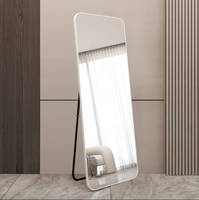 Grand miroir d'habillage moderne arqué à cadre métallique complet Vente à chaud de meubles de ménage debout au sol pour la vie décorative
