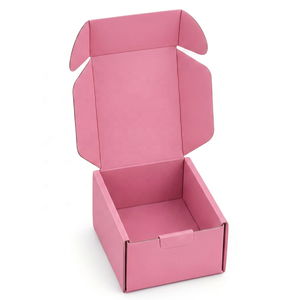 Scatola di Cartone Ondulato Rosa Personalizzata per Spedizione Cosmetici <span class=keywords><strong>e</strong></span> Confezioni Trucco, Scatola Regalo Pieghevole Riciclabile in Cartone <span class=keywords><strong>E</strong></span> Flute - Product Image 1