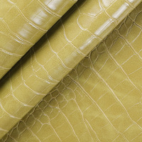 K608 1,0 mm Tissu en cuir PVC mat à motif crocodile et texture pierre, résistant à l'abrasion pour sacs et emballages