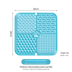 Pet <strong>Silicone</strong> Licking <strong>Mat</strong> with Suction Cup &amp; Scraper, Slow Feeder Lick Pad for Dogs Cats Anxiety Relief - Product Image 2
