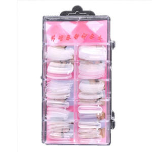 SunelPort Nail Art 100 ADET Ultra-ince Şeffaf PMMA Kristal Zırh Kare Kutulu Parmak Hızlı Kağıtsız Destek Uzatma Kalıbı - Product Image 5