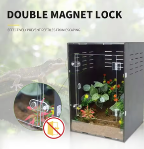 Enclos pour reptiles en acrylique écologique, tout-en-un, boîte d'élevage, boîte d'alimentation, terrarium pour araignées sauteuses, ventilation complète - Product Image 1