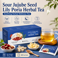 Tisane Bien-être Naturelle à Base de Plantes Mélangée : Graine de Ziziphi Spinosae, Lys, Poria, Mûrier – Sans Caféine pour une Détente Apaisante avant le Sommeil