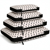 Lot de 4 cubes de compression en polyester avec fermeture éclair, légers, compressibles et extensibles, pour organiser les bagages de voyage