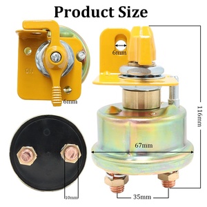 12V-48V 300A pin chuyển <span class=keywords><strong>disconnector</strong></span> khẩn cấp cắt điện isolator cho xe ô tô xe tải thuyền rvs cắm trại pickups-chuyển đổi màu vàng - Product Image 3