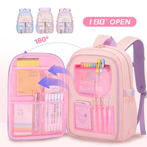 Mochila Escolar Impermeable Oxford Rosa, Linda y de Gran Capacidad, para Niñas, Moderna, para Estudiantes de Primaria - Product Image 2