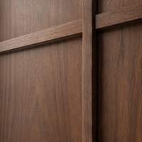Système de panneaux muraux en placage de noyer de luxe moderne sur mesure avec porte dissimulée pour revêtement mural intérieur d'hôtel ou de villa