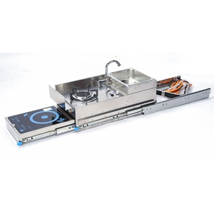Cuisinière à <span class=keywords><strong>gaz</strong></span> <span class=keywords><strong>et</strong></span> évier en acier inoxydable SNEIDA, accessoire de cuisine extérieure <span class=keywords><strong>pour</strong></span> <span class=keywords><strong>camping</strong></span>-<span class=keywords><strong>car</strong></span> <span class=keywords><strong>et</strong></span> caravane - Product Image 6