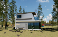Camping Maison Capsule 2 Étages 40 Pieds Maison Mobile Hôtel avec Soleil Solaire Modulaire Moderne Aluminium Grande Capsule Maisons de Plage Hiver