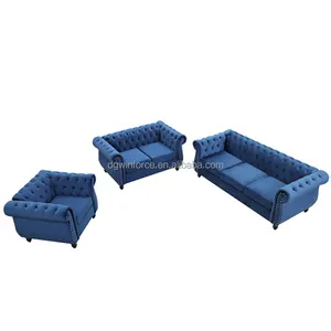 Sofa furnitur rumah mewah gaya mewah ringan dengan bantal rangka baja tahan karat furnitur Turki Salon