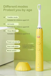 Mini brosse à dents électrique pour enfants Sonic Yellow Duck, brosse à dents intelligente pour enfants avec fonction étanche IPX7 - Product Image 6